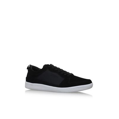 Black Younge flat lace up sneakers